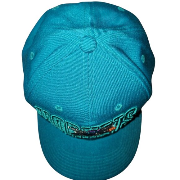 Charlotte Hornets NBA American Needle One Size Snapback Hat Blue Spell Out Rare - Picture 5 of 7